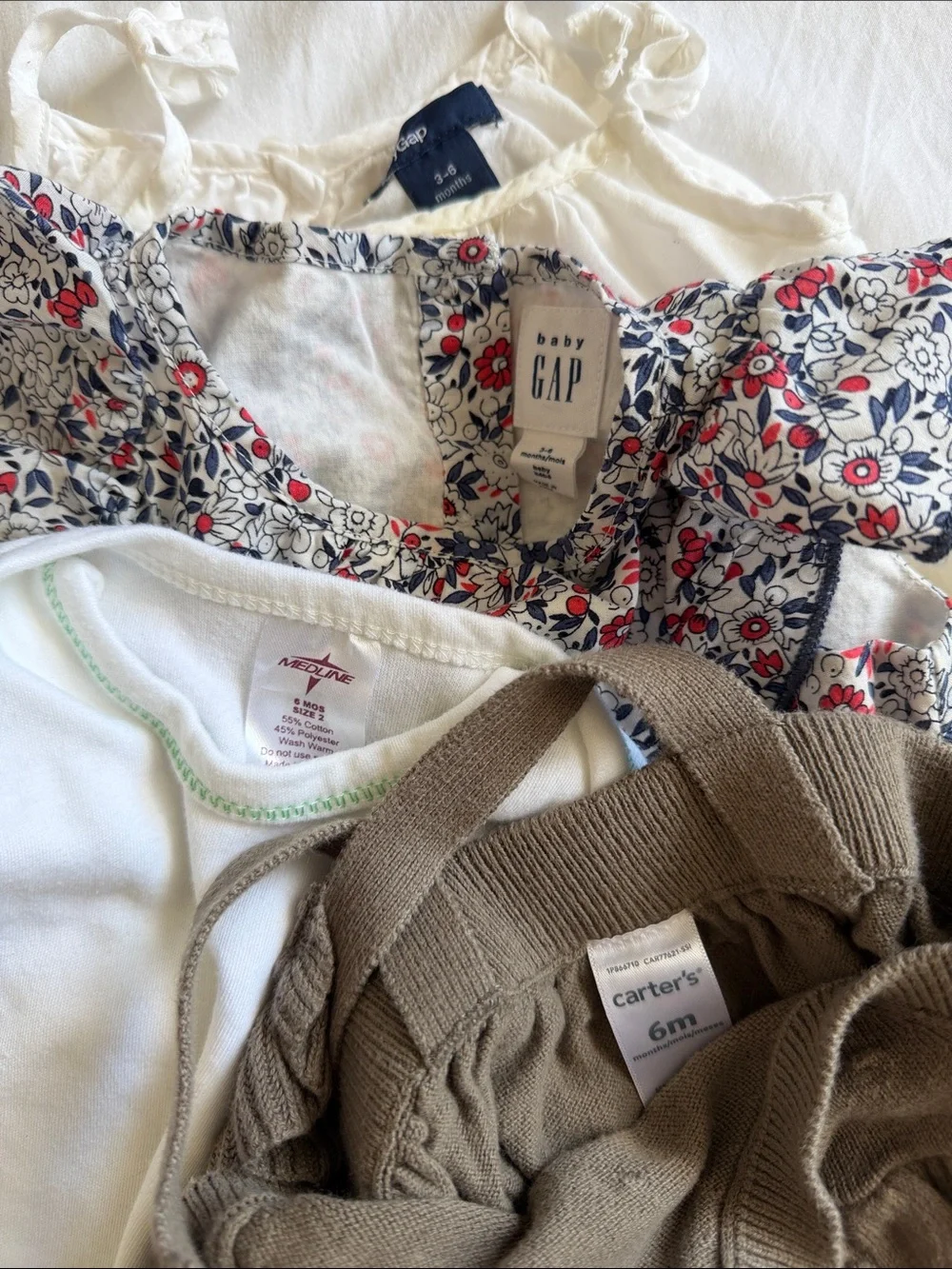 GAP Girls White Dress with Yellow Floral Ombre 3-6 months